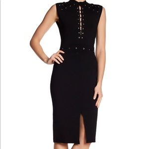 RACHEL ROY Lace Up Sweater Dress